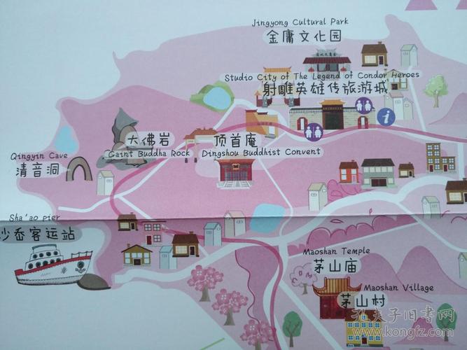 舟山市 桃花岛 手绘地图 舟山市地图 舟山地图 桃花岛