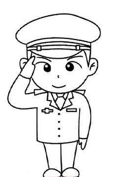 警察叔叔简笔画 (第1页)