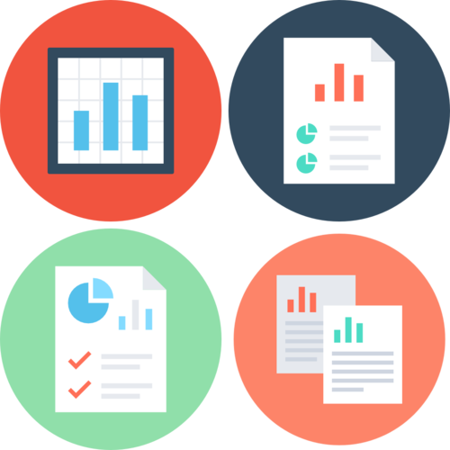 财务工作分析报告图标icon