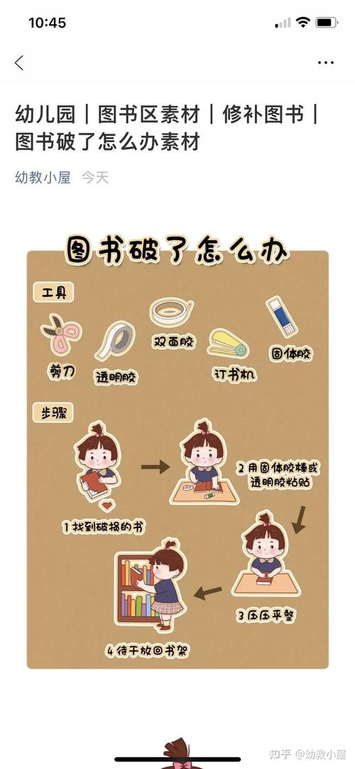 幼儿园图书区素材修补图书图书破了怎么办素材
