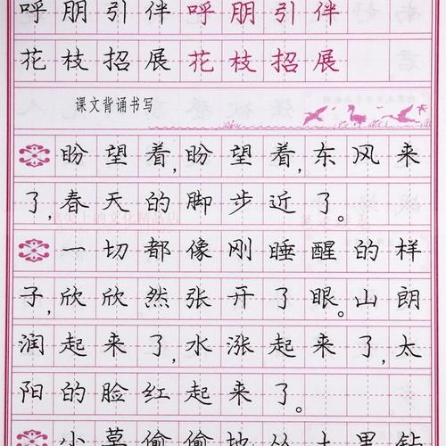 七年级上册人教版初一语文正楷书钢笔字帖 7 庞中华初中生同步写字