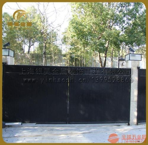 供应优质折页铁艺大门电动平移门遥控铁艺门别墅大门