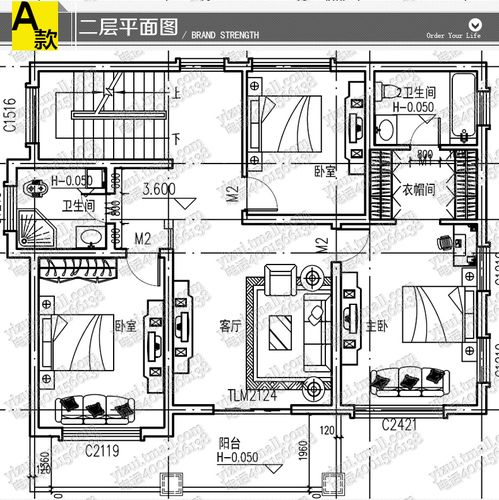 三层别墅图纸农村自建房二层半房屋设计施工图施工方案图效果图