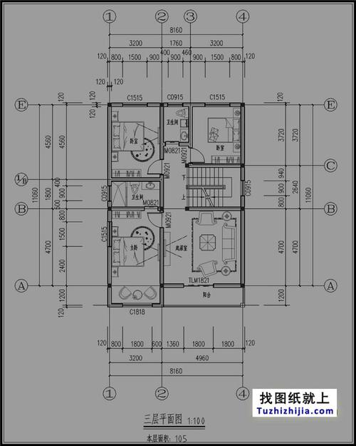 95平方米农村四层房屋设计图8米x11米预算37万