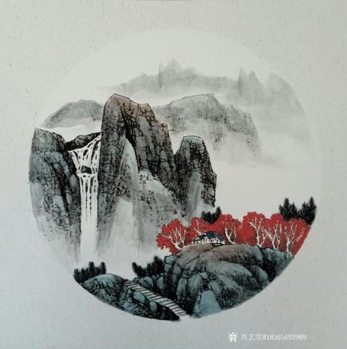 18365693989国画作品《山水画小品》