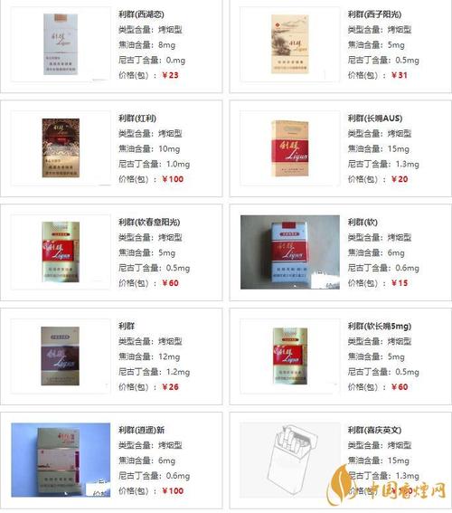 利群多少钱一包 2021利群香烟种类及价格