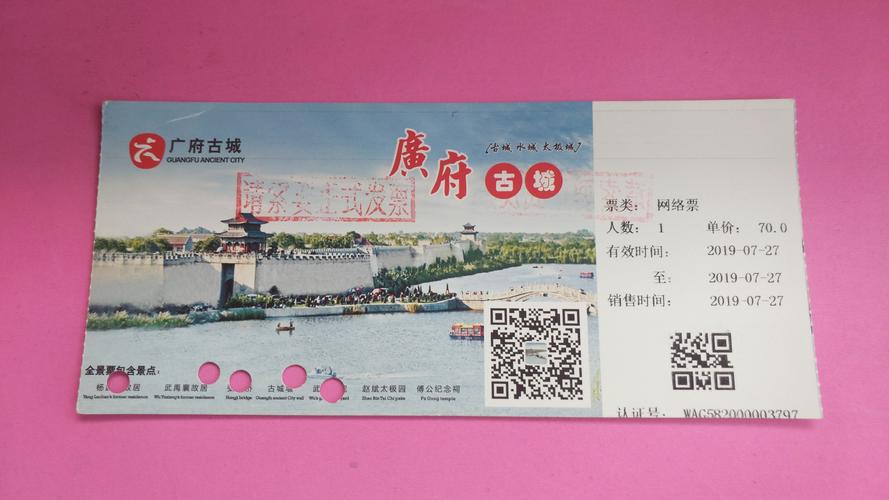 (七)出售邯郸广府古城早期门票