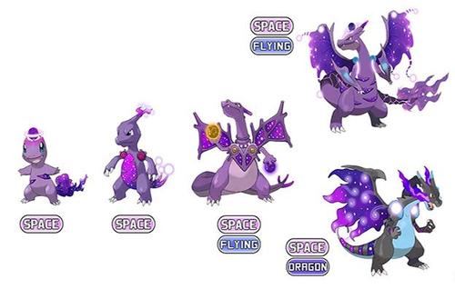 精灵宝可梦:8种不同形态的小火龙同人画作,恶魔龙帅出