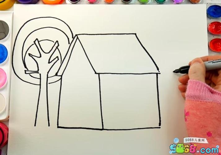 大树和房子怎么画 大树和房子的画画教程(2)