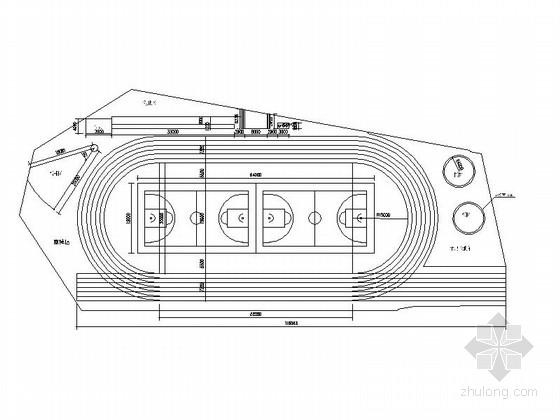 (第4页),运动场简笔画图片大全,内容有一个运动场,如图,内圈跑道大约