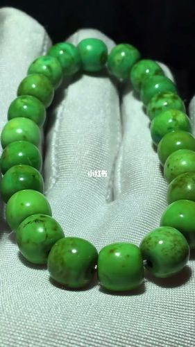 纯天然绿松石稀有精品菜籽黄手串_绿松石_湖北淘宝第一村自由行热门