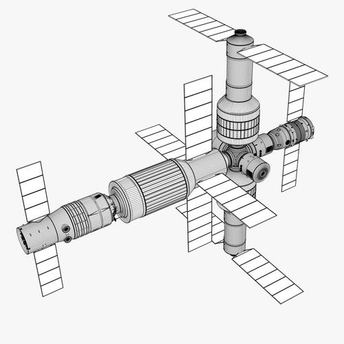 神舟飞船和天宫空间站3d模型