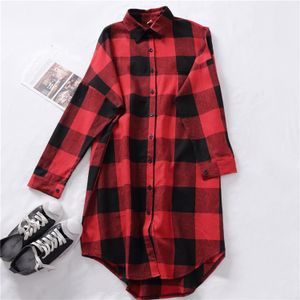 红黑格子衬衫女薄