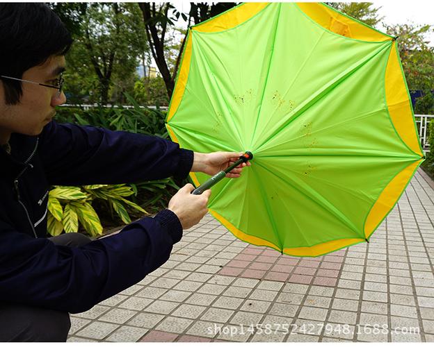雨伞定制三代汽车反向伞 可持式倒立双层广告外翻直杆
