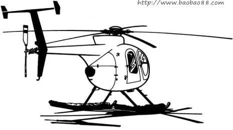直升飞机民用简笔画 (第1页)