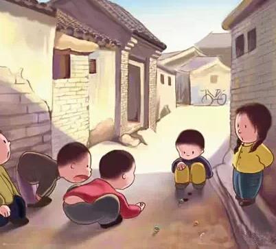 男孩子们打沙包,拍画片,打弹珠,玩赛车