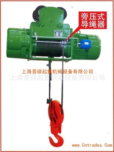 旁压式导绳器钢丝绳电动葫芦及旁压式导绳器组件