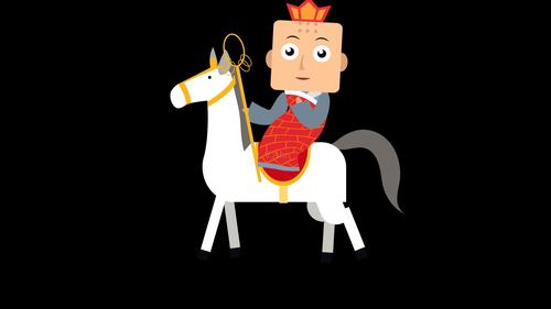 卡通西游记唐僧骑马走路动画带通道_1920x1080_高清