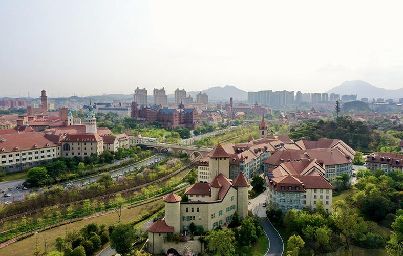 航拍东莞华为欧洲小镇,松山湖竟然有这么美的地方