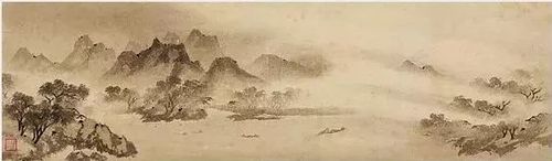 牧溪《潇湘八景图·渔村夕照图》