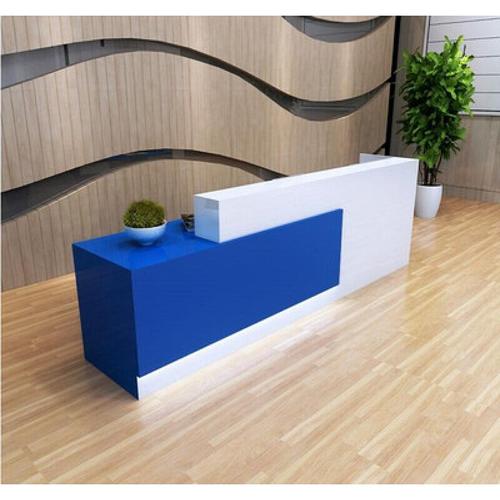 苏宁放心购仿纹收银台新款简约现代公司接待台服务台咨询台烤漆前台桌