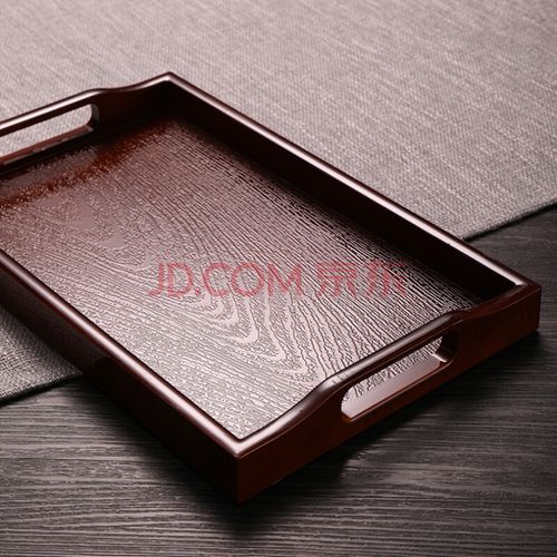 长方形托盘塑料 日式仿木塑料长方形茶盘客厅家用仿木质水具水杯茶具