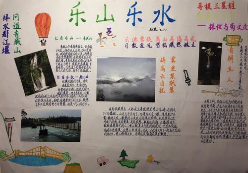 乐山大佛手抄报图片大全