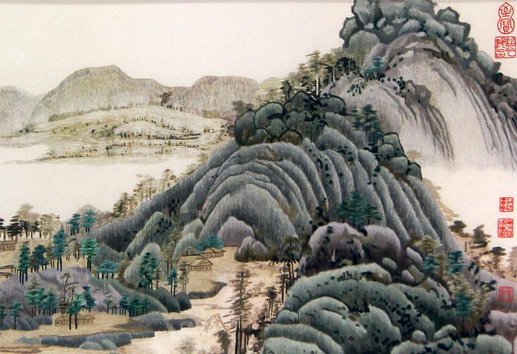 苏绣《富春山居图》 单面绣 刺绣