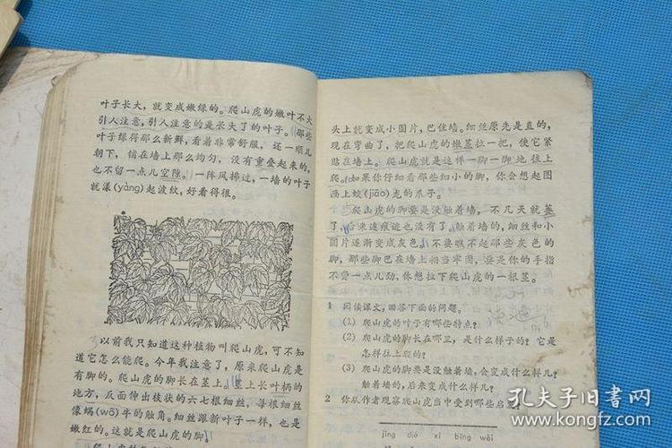 80后老课本六年制小学课本语文第七七七九册不缺页