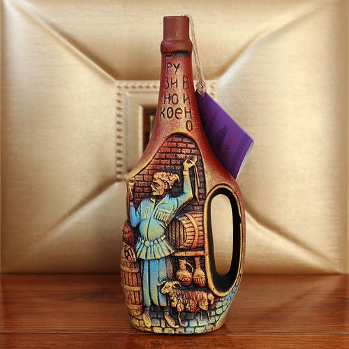 彩陶酒俄罗斯进口红酒格鲁吉亚彩陶红酒原瓶进口1000毫升正品保真