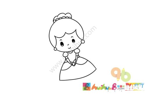 幼儿简笔画公主的画法