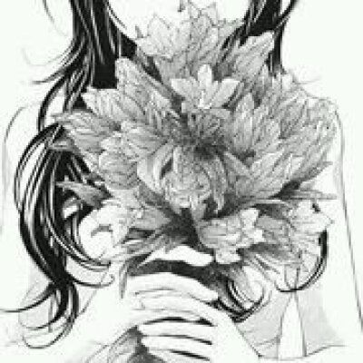 情侣捧花动漫头像