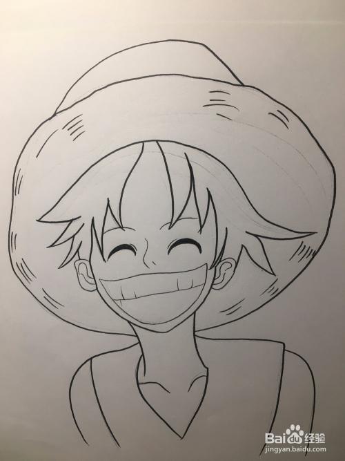 怎么画日本动漫《海贼王》中的路飞 路飞简笔画