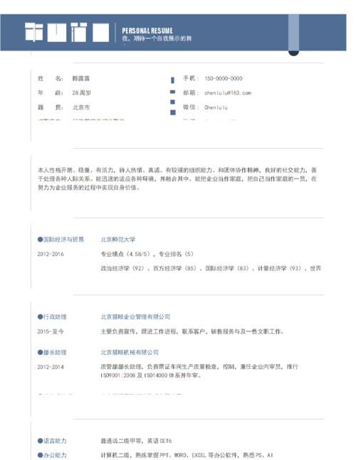 30款610款9研究生复试简历模板.docx