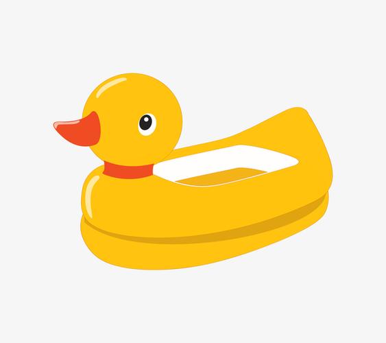 卡通手绘小鸭子游泳池