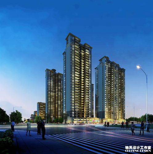 定制 住宅建筑效果图透视图 居住建筑方案设计3d建模vr渲染