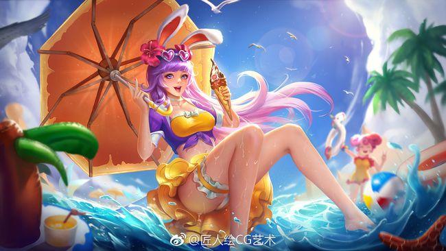 王者荣耀中公孙离的蜜橘之夏皮肤