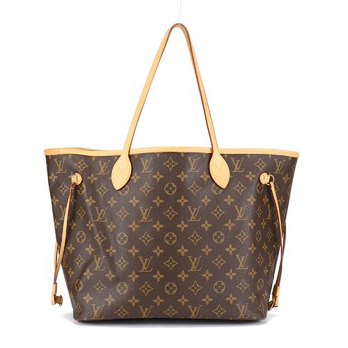louis vuitton(路易威登) 经典女士老花色单肩包 neverfull 中号手袋