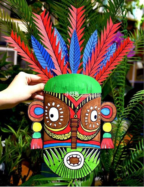 印第安人面具_面具_绘画_儿童创意绘画_兴趣爱好_手工