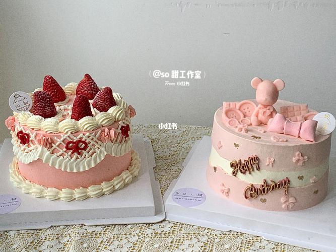 女孩粉粉嫩嫩|ins蛋糕_蛋糕_instagram_烘焙_复古_草莓_我的烘焙日常