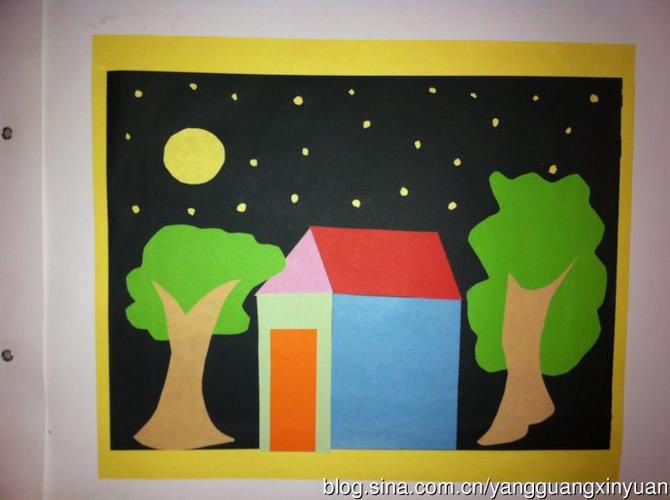 儿童手工剪纸粘贴画