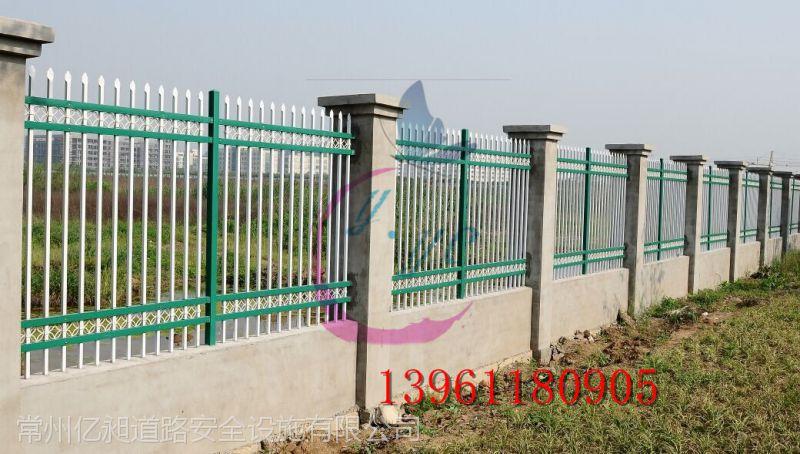 围墙护栏,铁艺护栏,厂区铁围栏 白色围墙栏杆 江苏护栏厂家