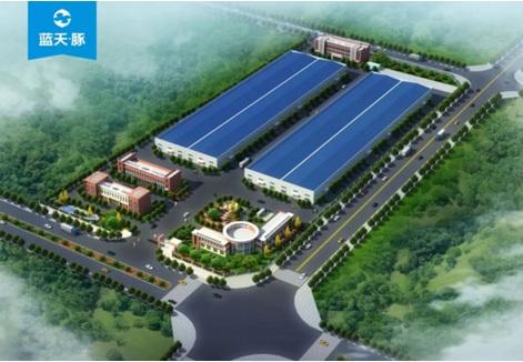 蓝天豚生产基地鸟瞰图