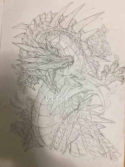 还是画龙爱我的,画人要死了…… 左上角有铅笔水印的