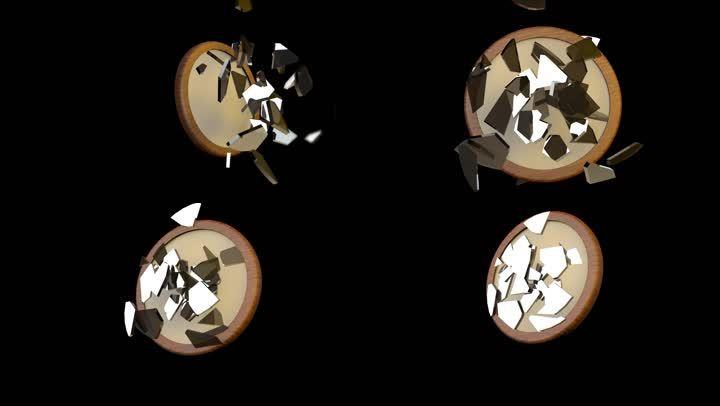 破镜重圆镜子破碎高清视频素材