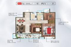 淮北龙记檀府户型图-房型图-平面图-吉屋网