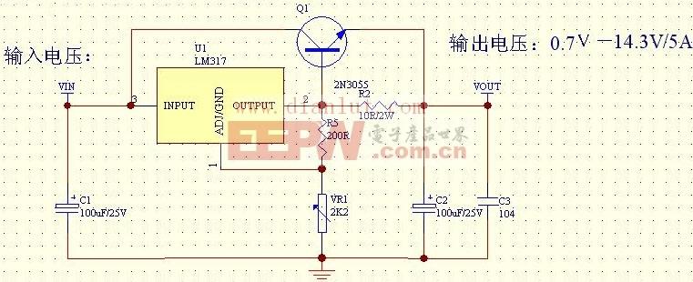 三种lm317扩流电路图