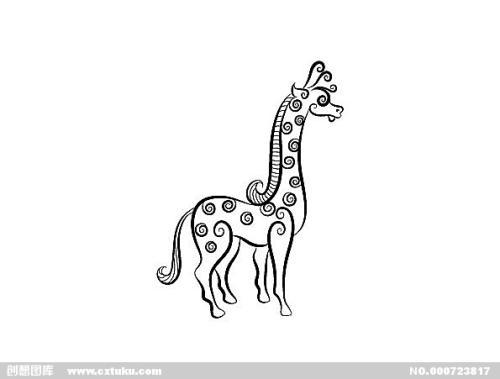 动物装饰线条简笔画图