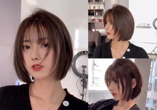 空气感短发今年很流行的一款短发发型,多层次的碎花将四方脸完美的