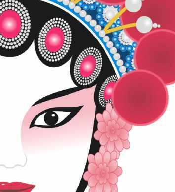 京剧花旦脸谱头像